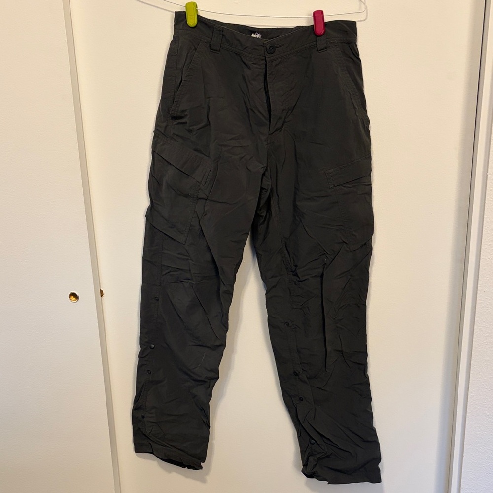REI Men's Dark Gray Sahara Rollup Pants